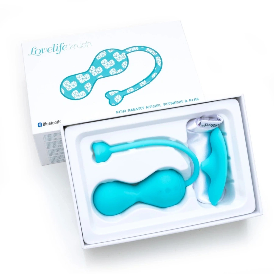 OhMiBod Lovelife Krush kulka gejszy wibrująca, sterowana aplikacją, turkusowa