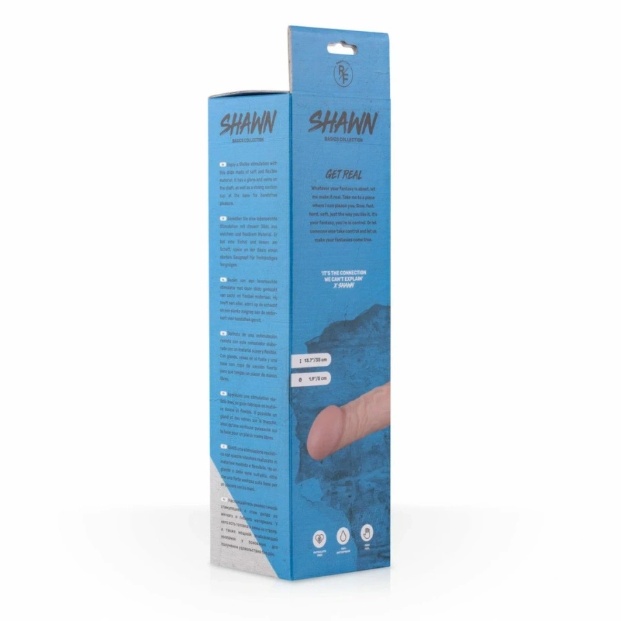 Real Fantasy Shawn XL dildo realistyczne z przyssawką 24 cm, beżowe