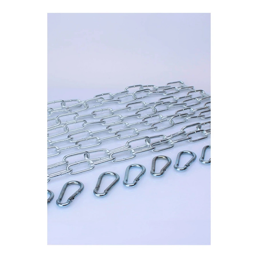 Mr. Sling Solid Chain Set zestaw 4 łańcuchów 110 cm z 8 karabińczykami, stal chromowana