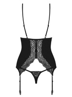 Diyosa gorset i stringi: czarne - Obsessive