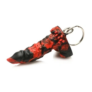 Creature Cocks Fire Demon – brelok silikonowy, czerwono-czarny, 7,1 cm