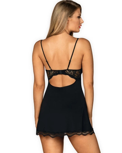 Luvae babydoll i stringi czarne Obsessive