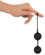 Black Velvets kulki gejszy z pętelką czarne, silikonowe, 54 g