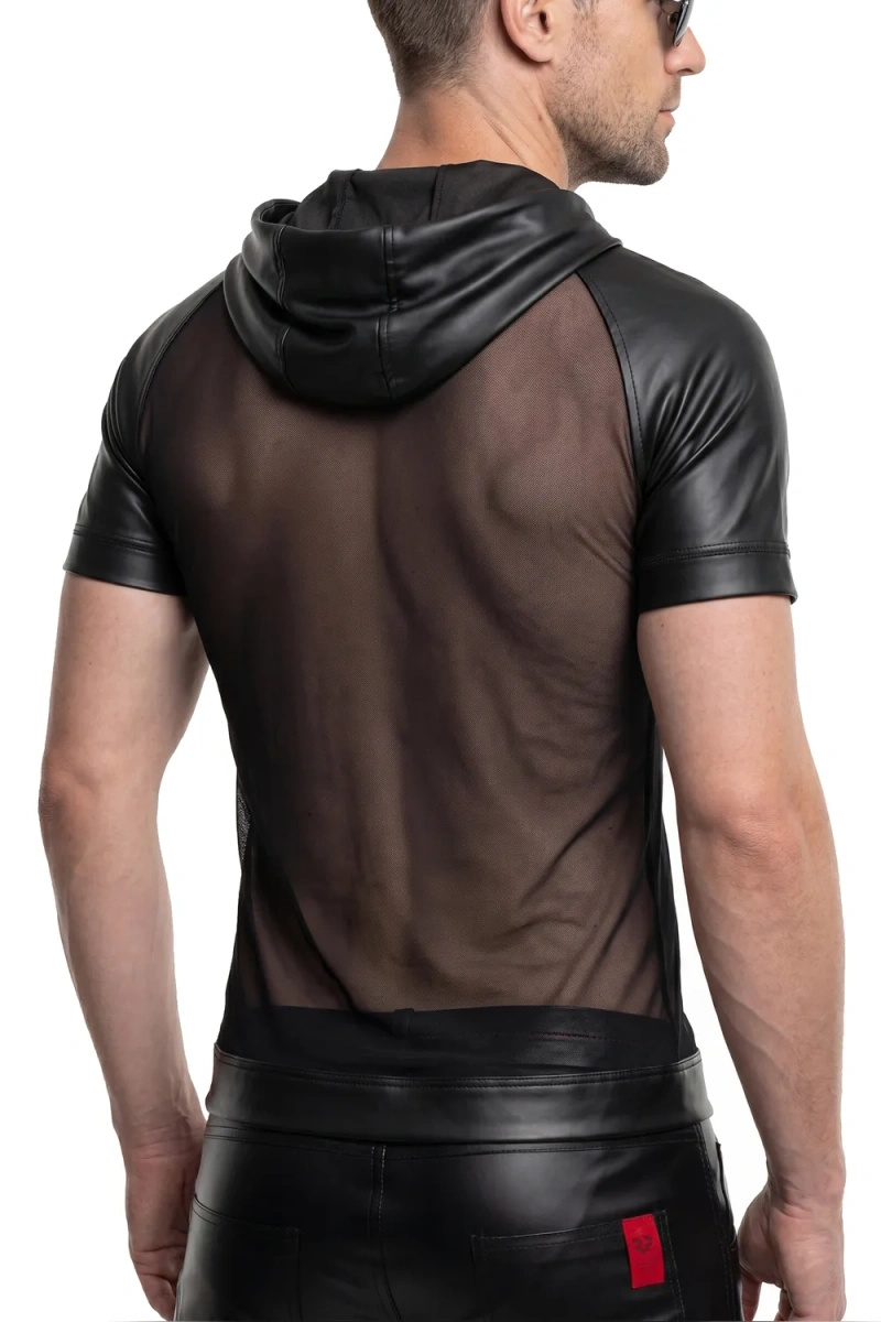 T-shirt Z Kapturem I Rękawami Raglan Wetlook Magnus Czarny Regnes