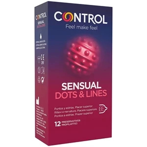Control Sensual Dots and Lines prezerwatywy z wypukłą teksturą 12 szt.