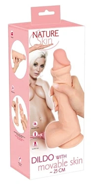 Nature Skin Model L elastyczne dildo 24,7 cm z ruchomą powłoką TPE