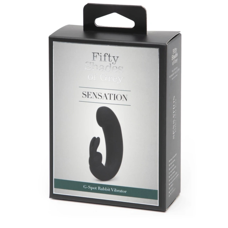 Fifty Shades of Grey Sensation G-Spot Rabbit – wibrator króliczek silikonowy, USB, czarny