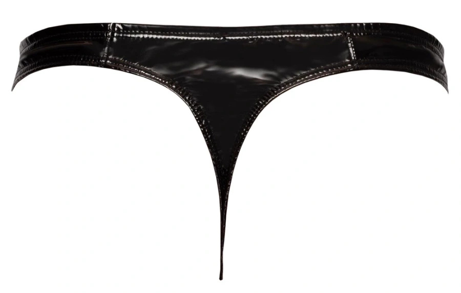 Black Level stringi męskie czarne z połyskiem, M