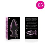 Ibiza Nebula Series Model 3 – szklany korek analny różowy 11 cm