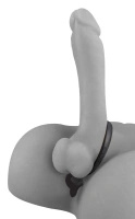 Anal Fantasy kulowy korek z pierścieniem silikonowy 12 cm, czarny