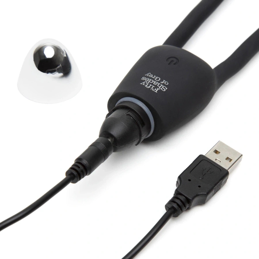 Fifty Shades of Grey Relentless Vibrations – wibrator dla par z pilotem, USB, czarny