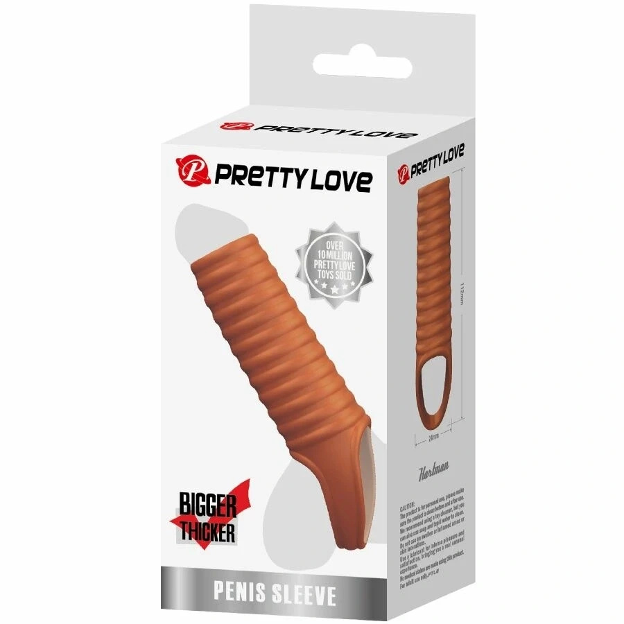 Pretty Love Hartman – elastyczna nakładka na penisa, TPR, naturalny kolor