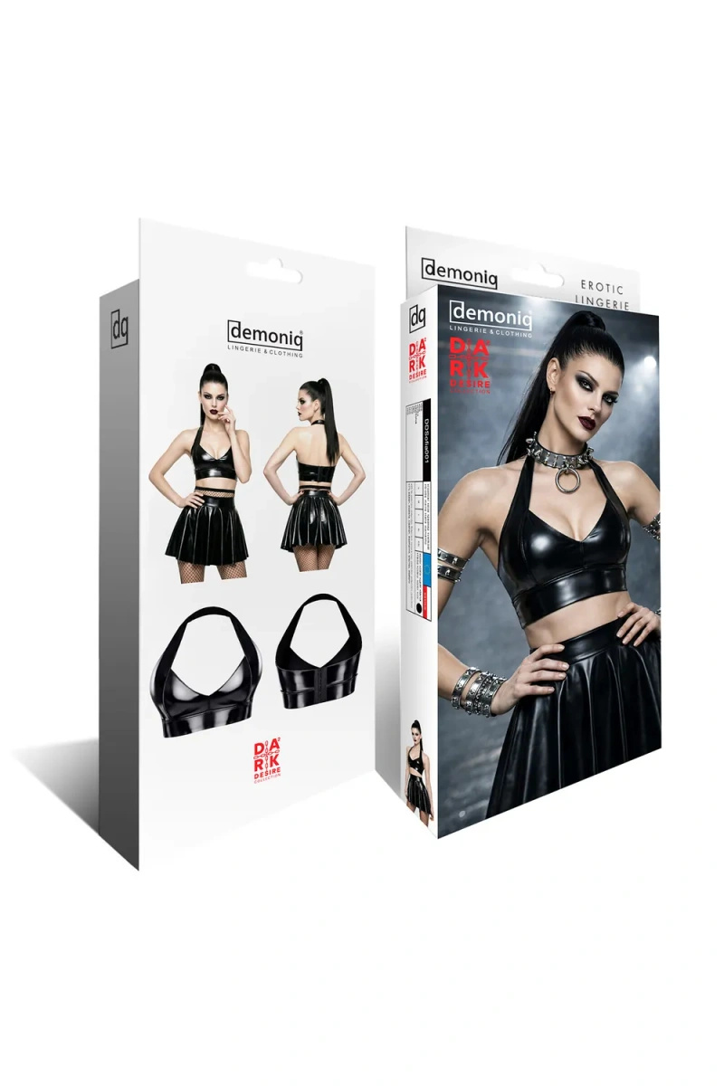 Top Wetlook Z Odkrytymi Plecami Sofia Czarny Demoniq