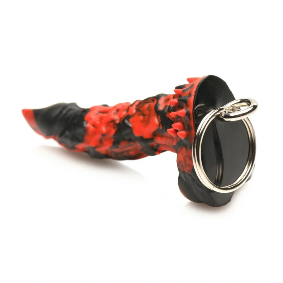Creature Cocks Fire Demon – brelok silikonowy, czerwono-czarny, 7,1 cm