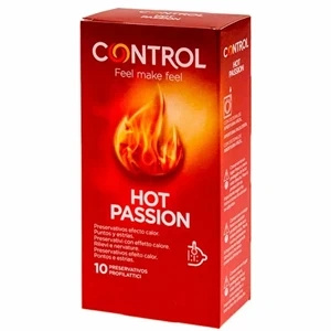 Control Hot Passion prezerwatywy rozgrzewające z wypustkami 10 szt. 53 mm