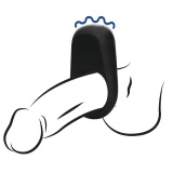Loveline wibrujący pierścień erekcyjny Licorice Black, silikonowy