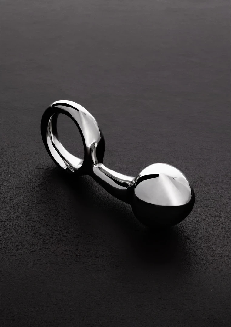 Steel Plug 39 mm korek analny ze stali nierdzewnej z uchwytem
