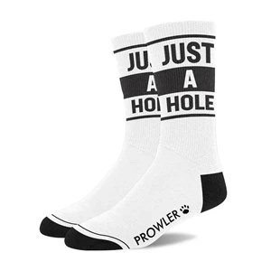 Prowler RED Just a Hole skarpety czarno-białe z logo, unisex