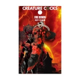 Creature Cocks Fire Demon – brelok silikonowy, czerwono-czarny, 7,1 cm