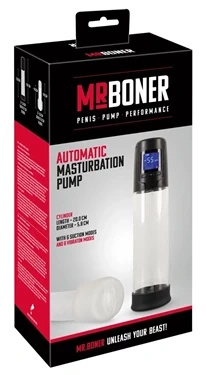 Mr. Boner automatyczna pompa próżniowa z wibracją i wyświetlaczem LED, 28,7 cm