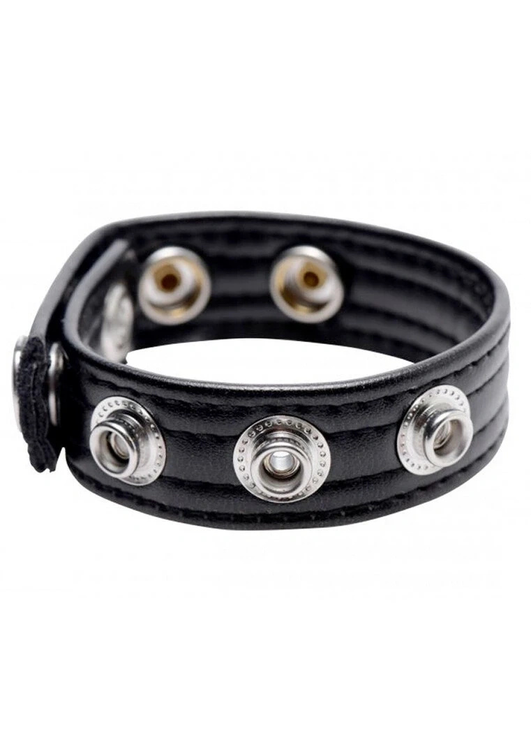XR Brands Snap Ring pierścień regulowany z zatrzaskiem, czarny