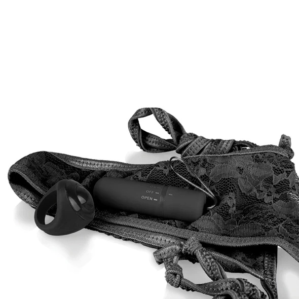 The Screaming O Panty Vibe Black – majtki z wibratorem i pilotem, 10 trybów