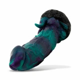 Mythical Mates Dragonfly dildo silikonowe z przyssawką, fioletowo-zielone