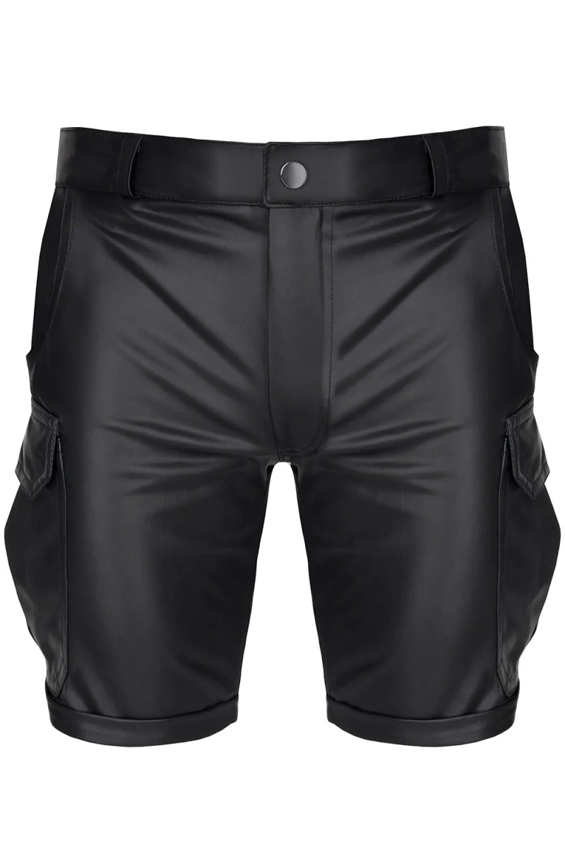 Szorty Cargo Wetlook Lorenzo Czarne Regnes