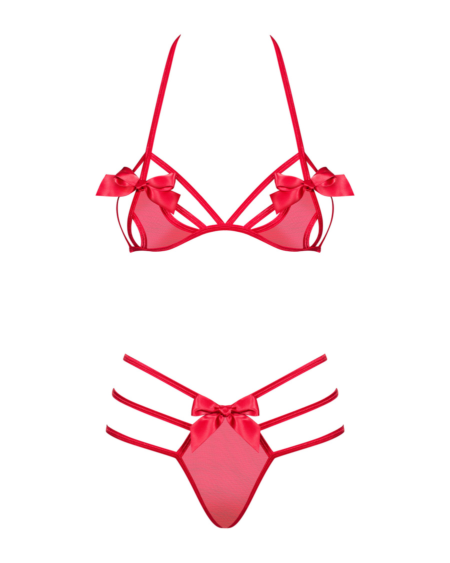 Czerwony Komplet Bielizny Giftella Obsessive