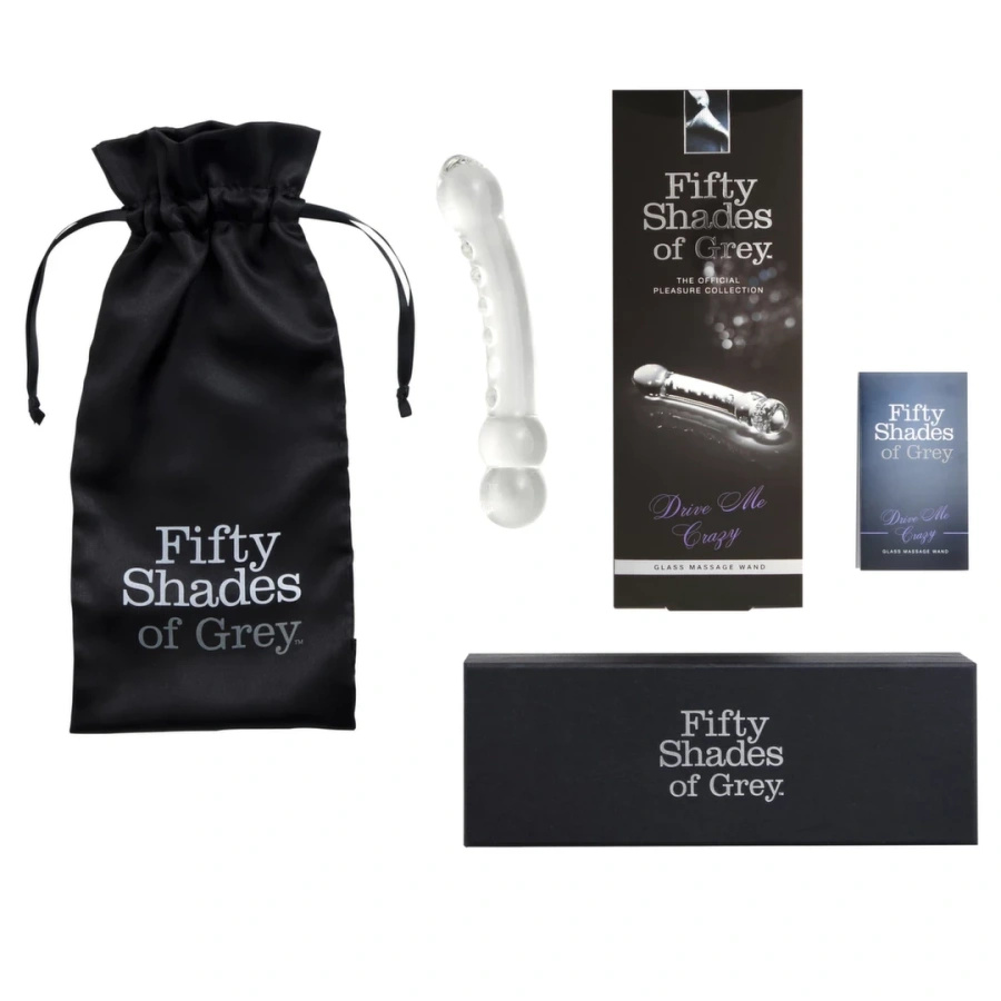 Fifty Shades of Grey Drive Me Crazy szklane dildo dwustronne 19,1 cm