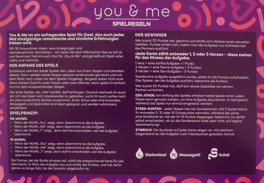 You i Me gra dla par niemiecka wersja 90 kart z zadaniami