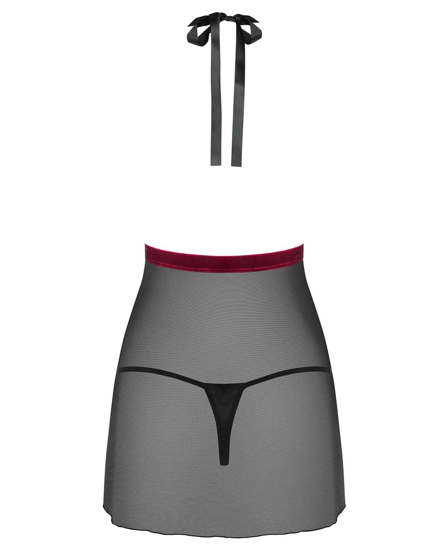 Rossita babydoll i stringi czarny - wyjątkowa noc Obsessive