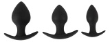 Black Velvets zestaw 3 korków analnych czarny