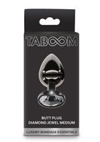 Korek Analny Butt Plug With Diamond Jewel Silver Taboom