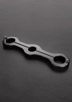 Steel by Shots Lederhalt metalowe dyby z trzema otworami, czarne