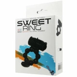 Baile Sweet Ring czarny silikonowy pierścień intymny z podwójnym stymulatorem