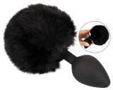 You2Toys Fluffy Tail Black M – korek analny z puszystym ogonem
