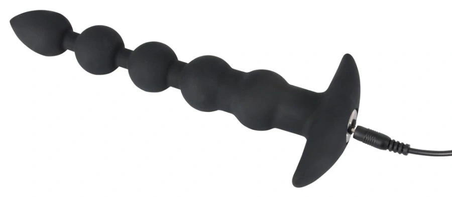 Black Velvets model 60383 – silikonowy korek analny z wibracją, czarny