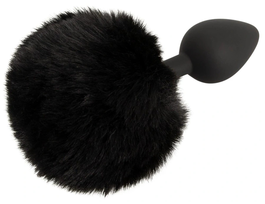 You2Toys Fluffy Tail Black M – korek analny z puszystym ogonem