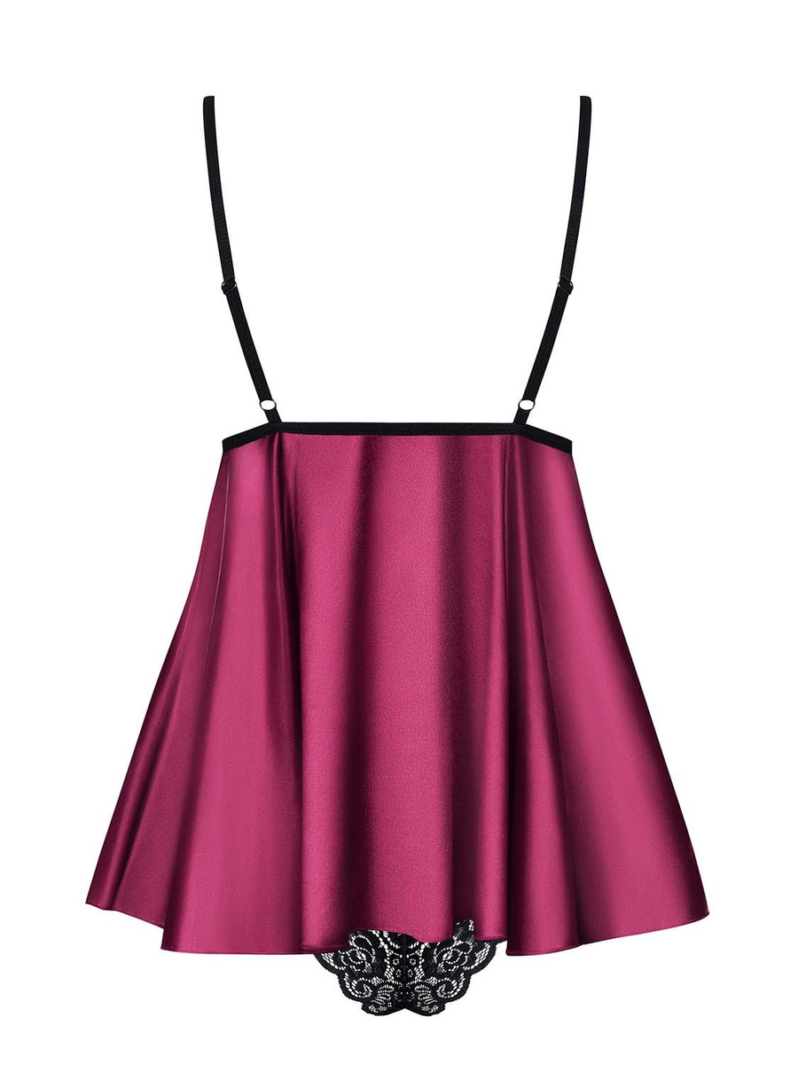 845-BAB-5 babydoll i figi różowe – uroczo! Obsessive