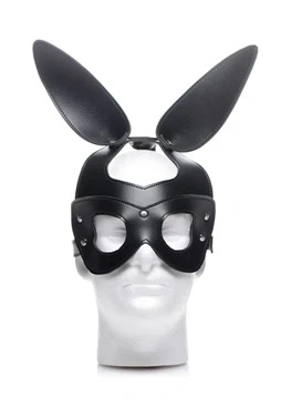 XR Brands Bad Bunny maska królicza z regulacją rozmiaru, czarna