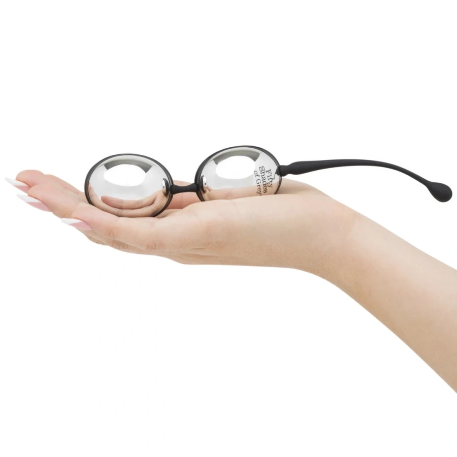 Fifty Shades of Grey Inner Goddess Jiggle Balls – kulki gejszy czarno-srebrne, 67 g