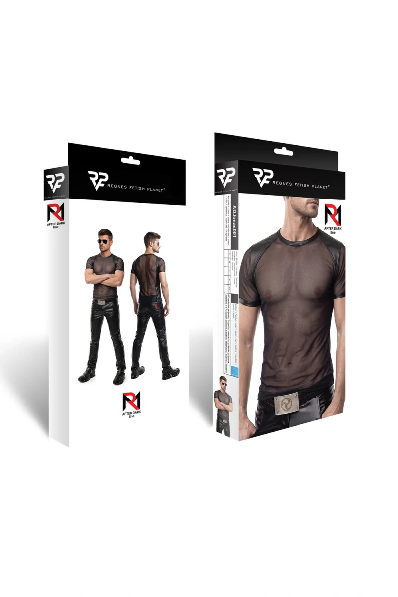 T-shirt Z Siateczki Z Panelami Wetlook Na Plecach Jonas Czarny Regnes