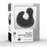 Black and Silver DuckyMania – mini wibrator silikonowy, ładowalny