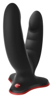 Fun Factory Ryde dildo podwójne z przyssawką, czarne, 12,3/10 cm