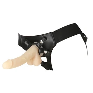 Addiction Strap-On Harness Black – uprząż regulowana z kieszenią na mini wibrator