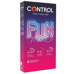 Control Feel Fun Mix zestaw prezerwatyw 6 szt., anatomiczne i ultracienkie