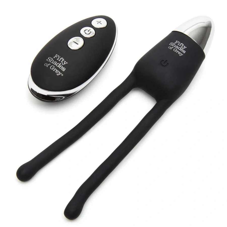 Fifty Shades of Grey Relentless Vibrations – wibrator dla par z pilotem, USB, czarny
