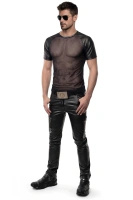 T-shirt Raglan Z Siateczki Z Wykończeniami Wetlook Yans Czarny Regnes