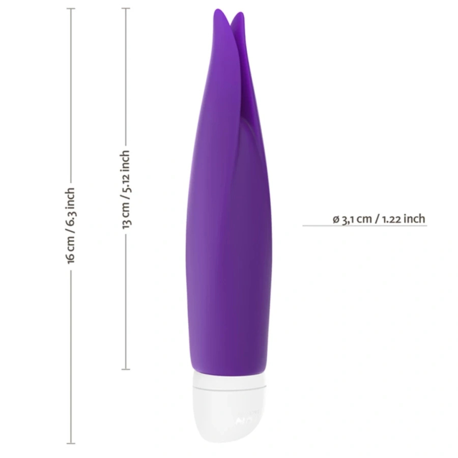 Fun Factory Volita Violet mini wibrator silikonowy, fioletowy, 16 cm